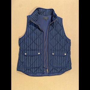 JCrew navy/white vest